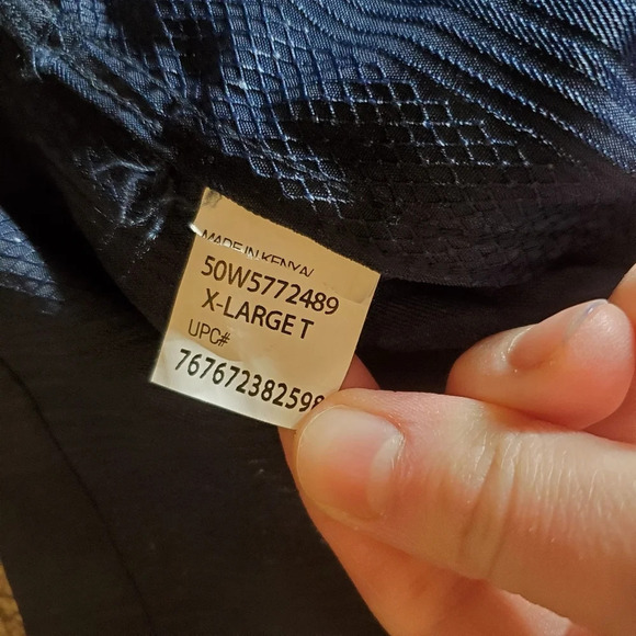 Van Heusen Men's Navy Blue Short Sleeve Button Up Dress Shirt Size XLT 17-17.5 - Picture 11 of 15